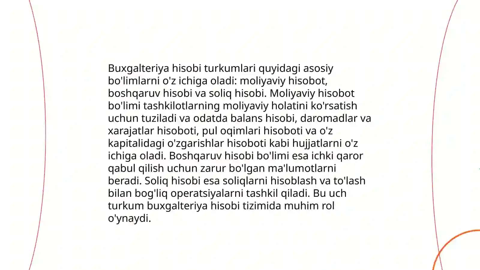 Buxgalteriya hisobining qanday obektlari mavjud 4