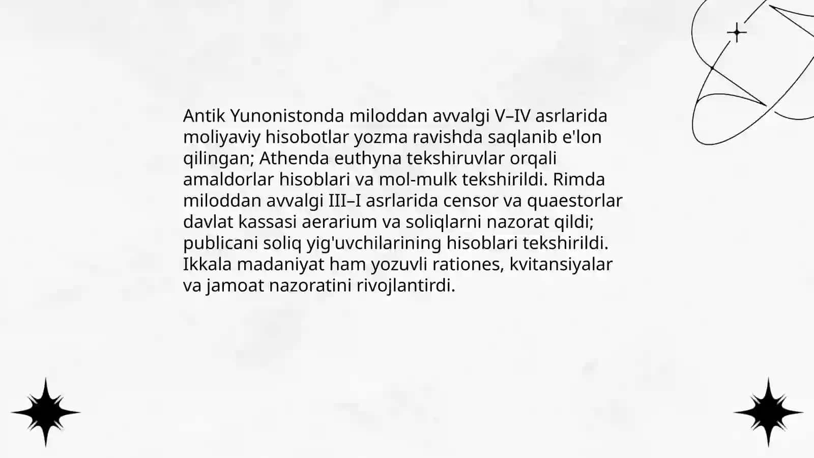 Jahon amaliyotida auditning paydo bo'lishi va rivojlanishi tarixi 4