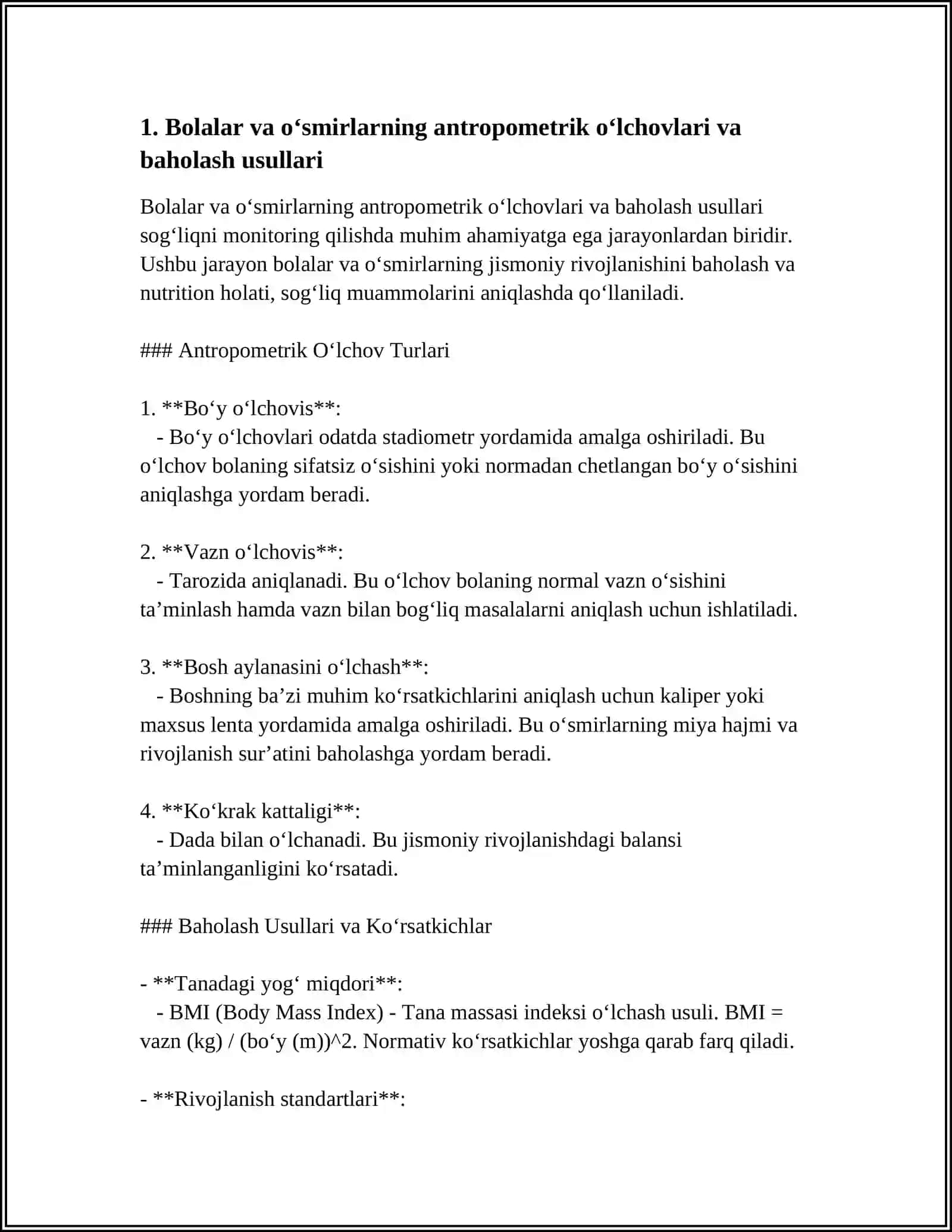 Bolalar va o‘smirlarning jismoniy rivojlanishi 4