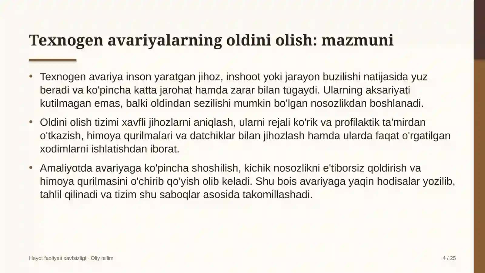 tom yopish ishlarida texnogen avariyalarning oldini olish 6170 4