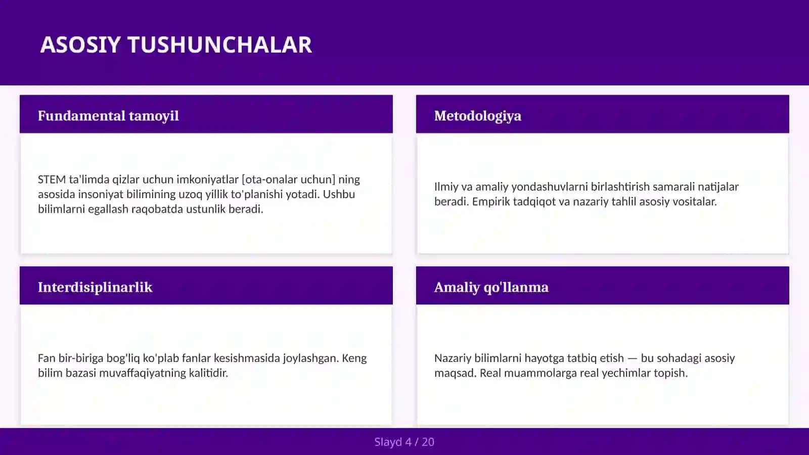 STEM TA'LIMDA QIZLAR UCHUN IMKONIYATLAR [OTA-ONALAR UCHUN] 4