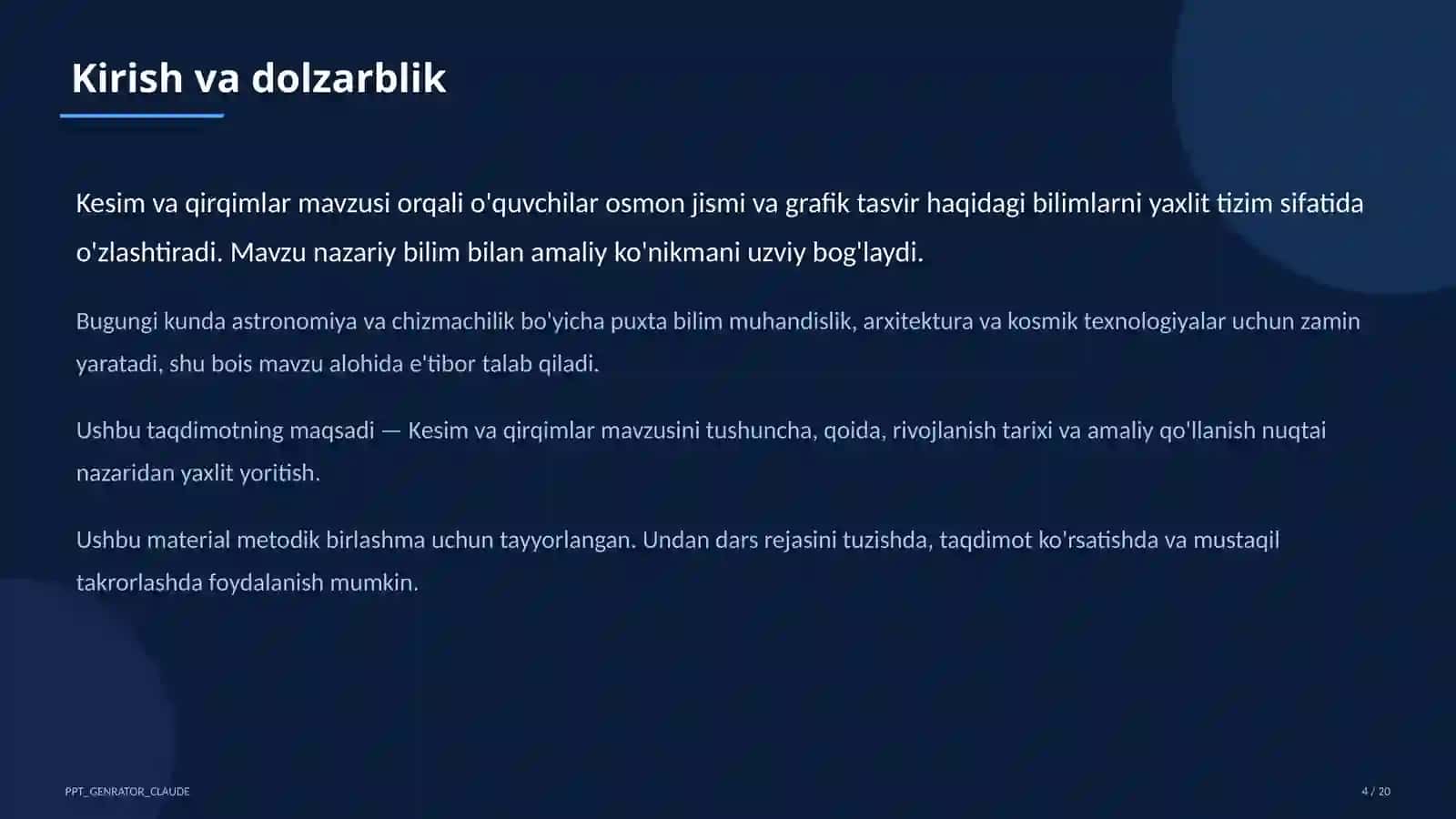Kesim va qirqimlar (9-sinf) 4