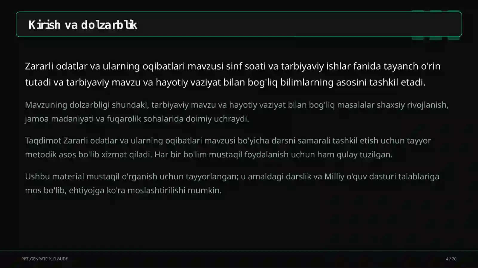 Zararli odatlar va ularning oqibatlari 4