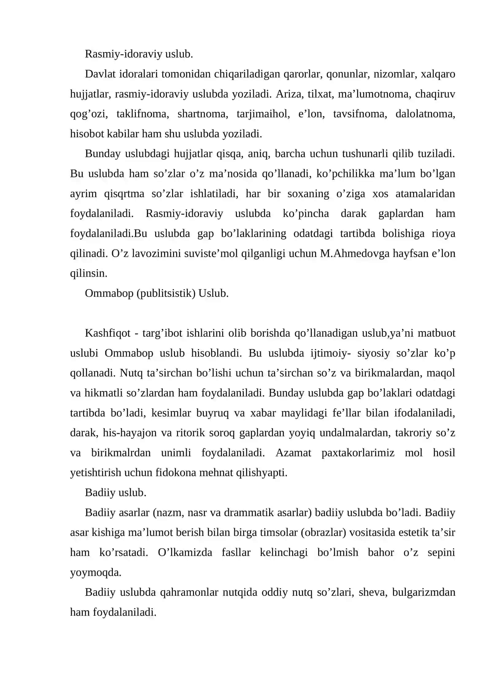 Uslubiyat (stilistika) 4
