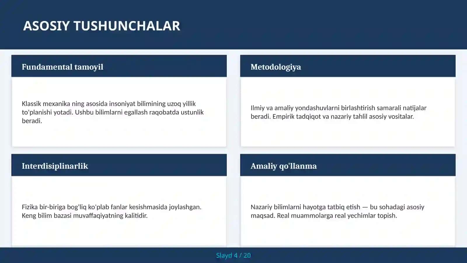 Klassik mexanika 4