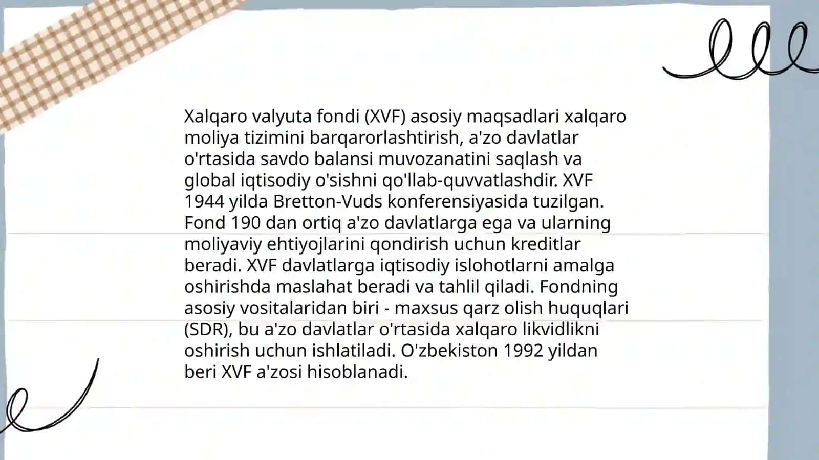Xalqaro valyuta fondi, uning asosiy vazifalari va funksiyalari 4