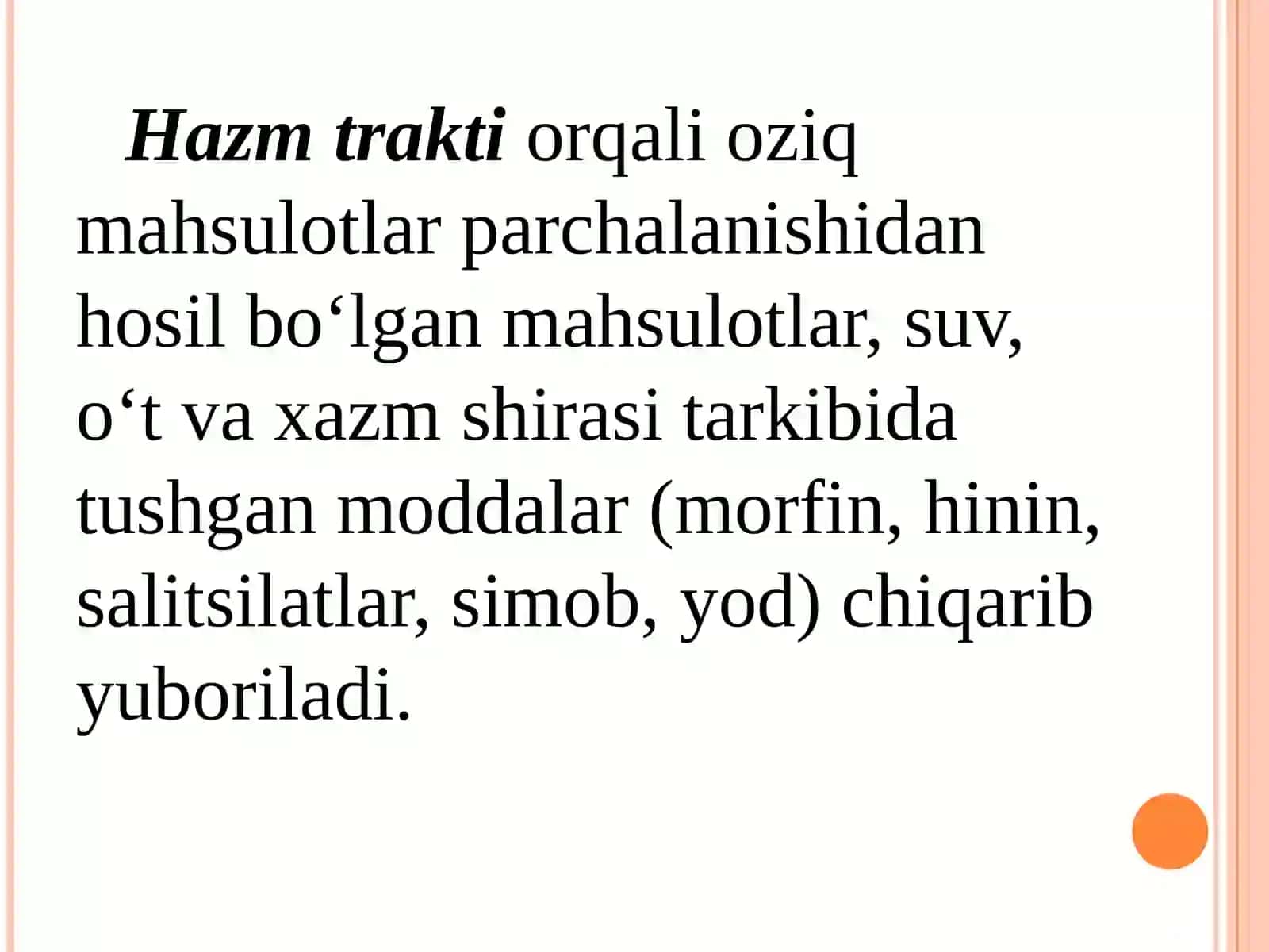 ORGANIZMNING AYIRUV FUNKSIYALARI FIZIOLOGIYASI 4