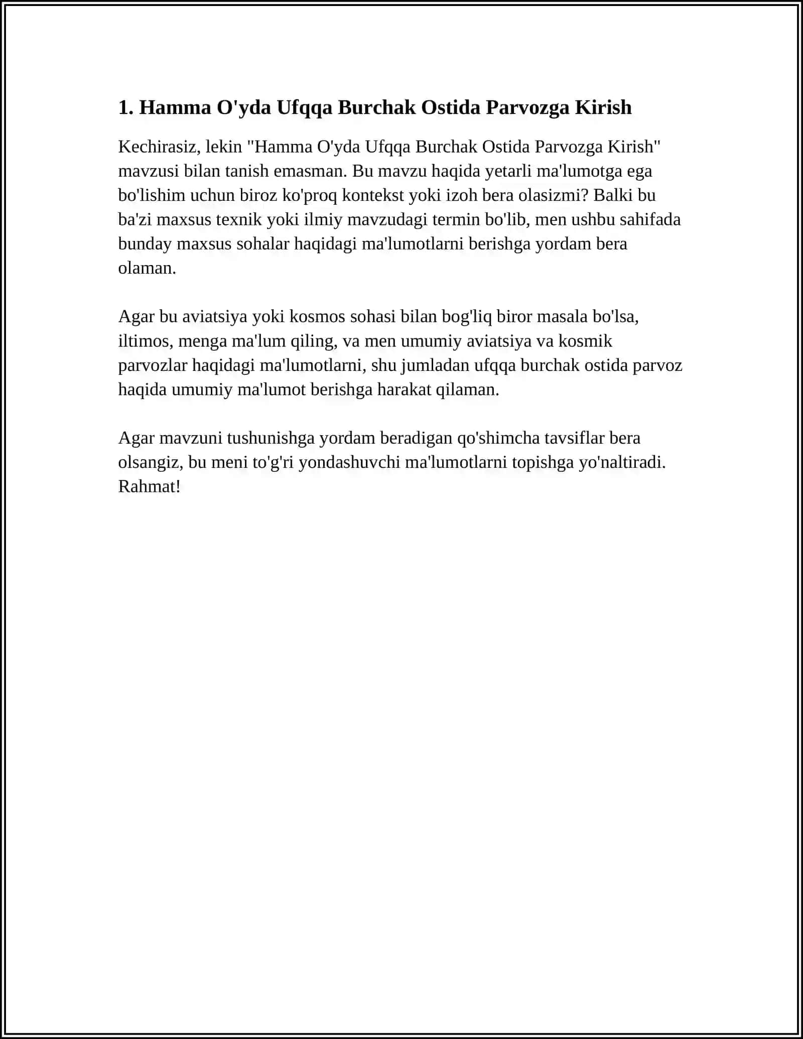 OYDA UFQQA BURCHAK OSTIDA OTILGAN JISM PARVOZINING MATEMATIK MODELINI YARATISH HUDDI SHUNDAY BOSHLANG'ICH SHAROITLARDA YERDAGI JARAYON NATIJALARINI TAQQOSLANG 4