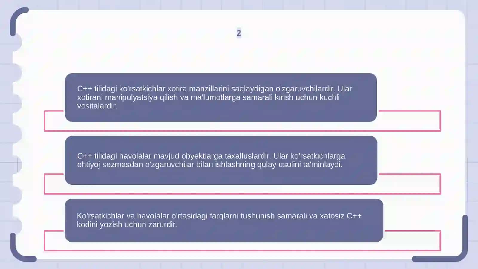 C++ tilida ko‘rsatkichlar va murojaatlar 4