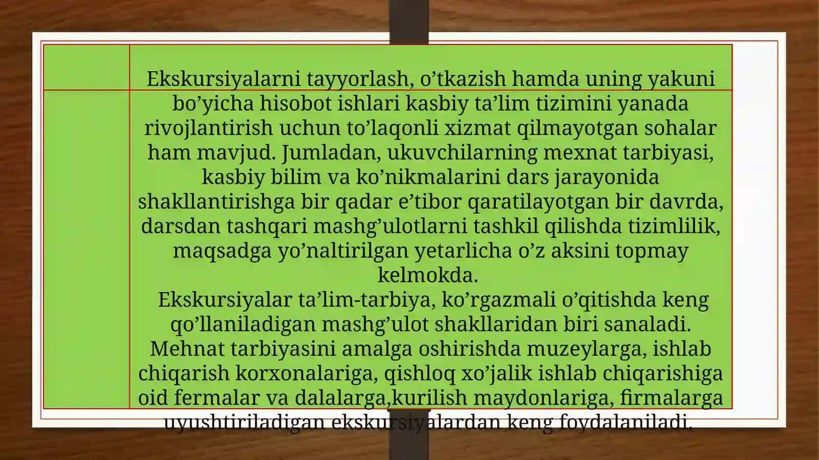 FAN: INFORMATIKAO’QITISH METODIKASI 4