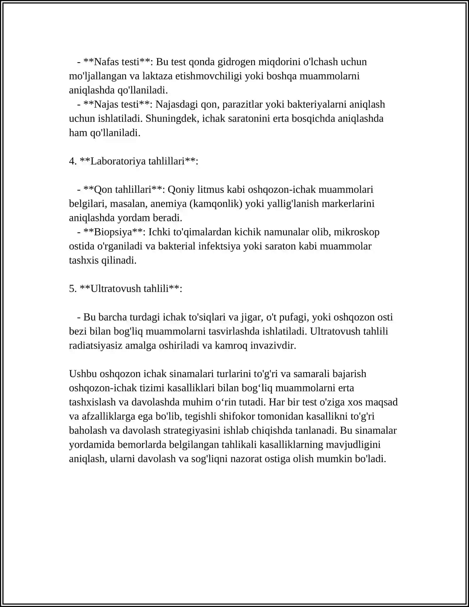 Oshqozon ichak sinamalari va ularning qo'llanilishi 4
