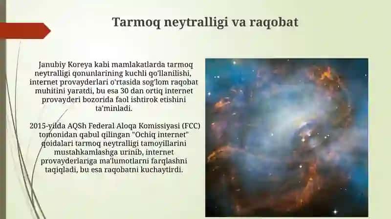 Tarmoq Neytralligining xususiyatlari 4