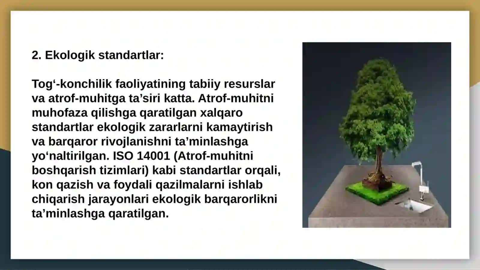 Tog'-konchilik sohasida qo'llaniladigan asosiy standartlar tahlili 4