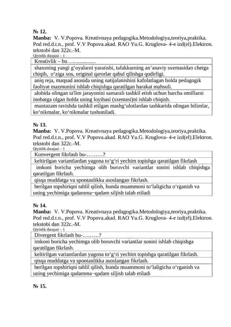 Kreativ Pedagogika amaliy ish 4