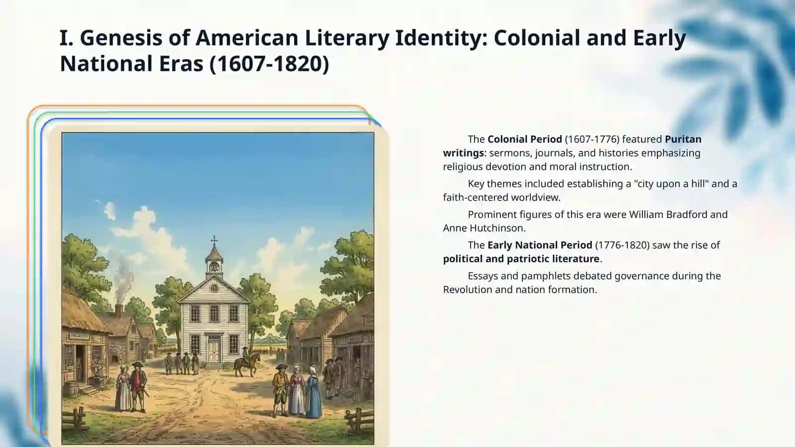 American literary periods and its leading trends. 4
