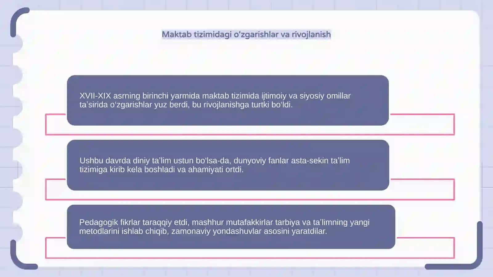 XVII-XIX asrning birinchi yarmida tarbiya, maktab va pedagogik fikrlar 4