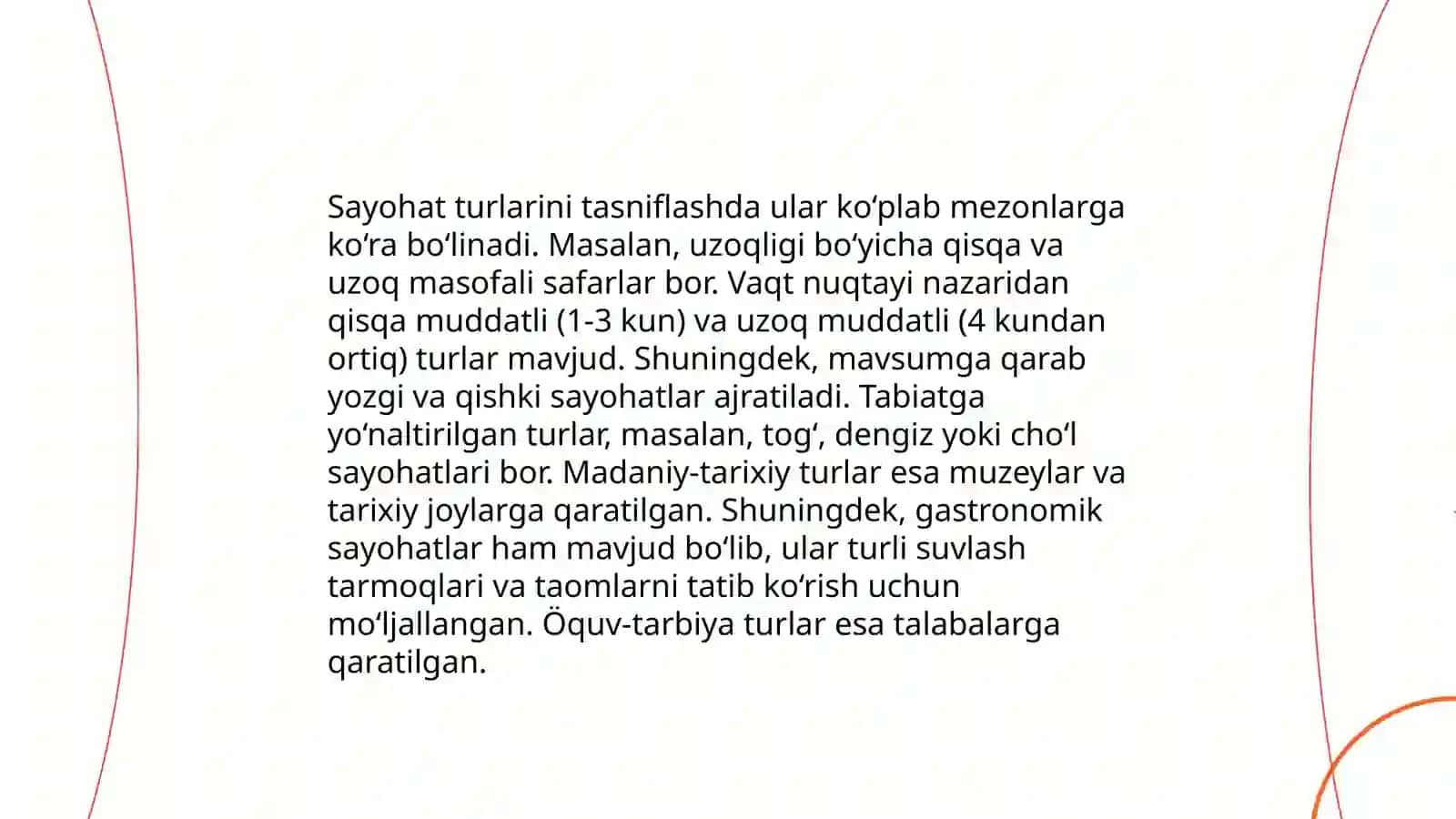 Turistik yo'l xaritasini rejalashtirishda sinflashtirish masalasi 4