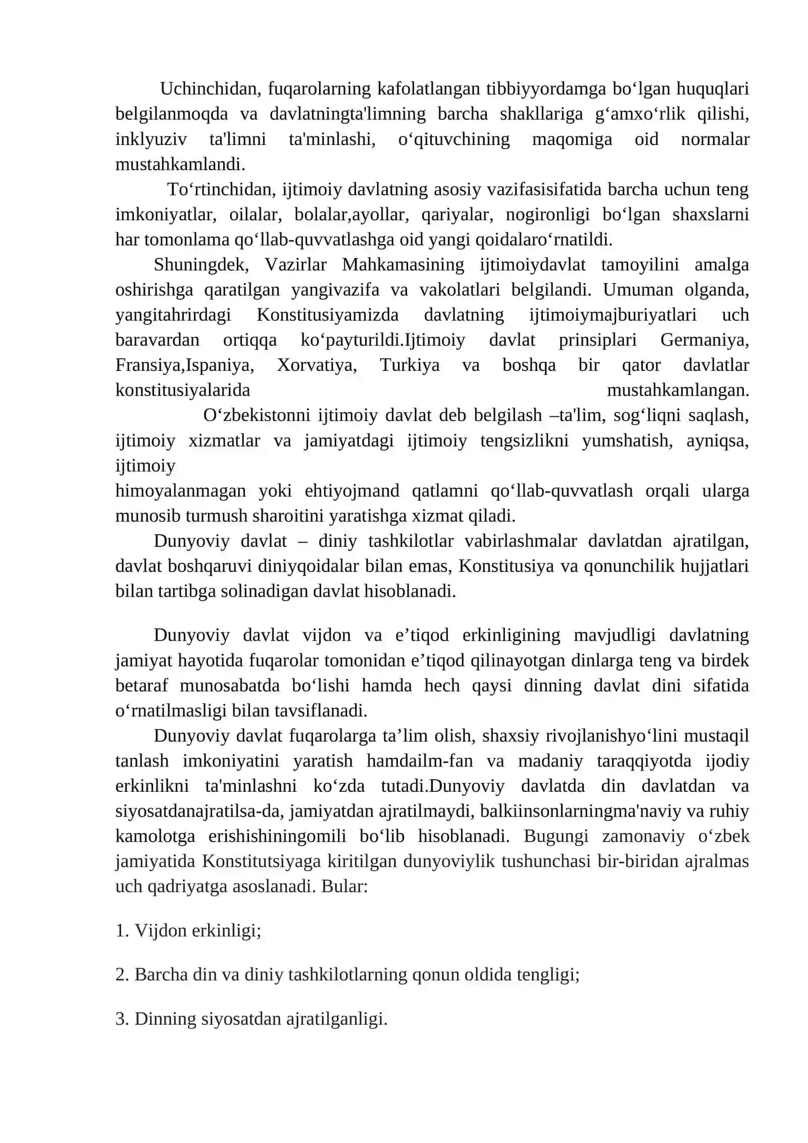 O‘zbekiston suveren, demokratik, huquqiy, ijtimoiy va dunyoviy davlat 4