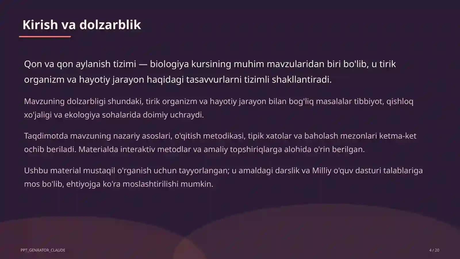 Qon va qon aylanish tizimi (8-sinf) 4