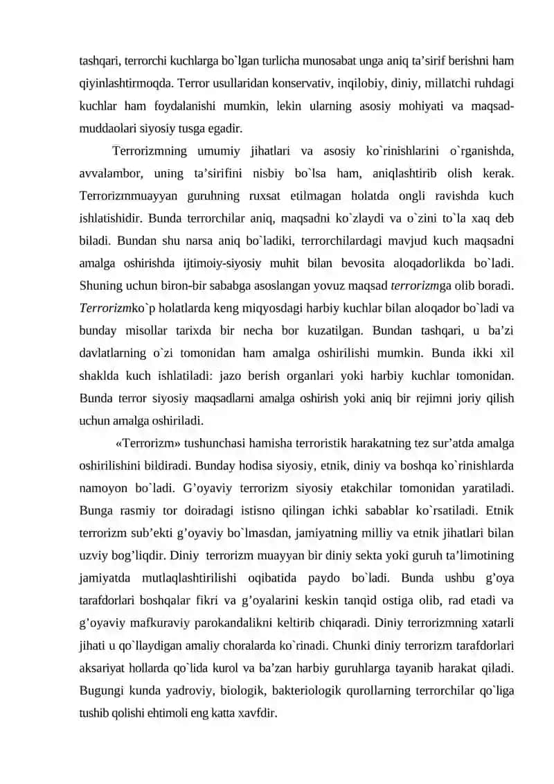 Diniy fundamentalizm, radikalizm va terrorizmning tarixi va yo`nalishlari 4