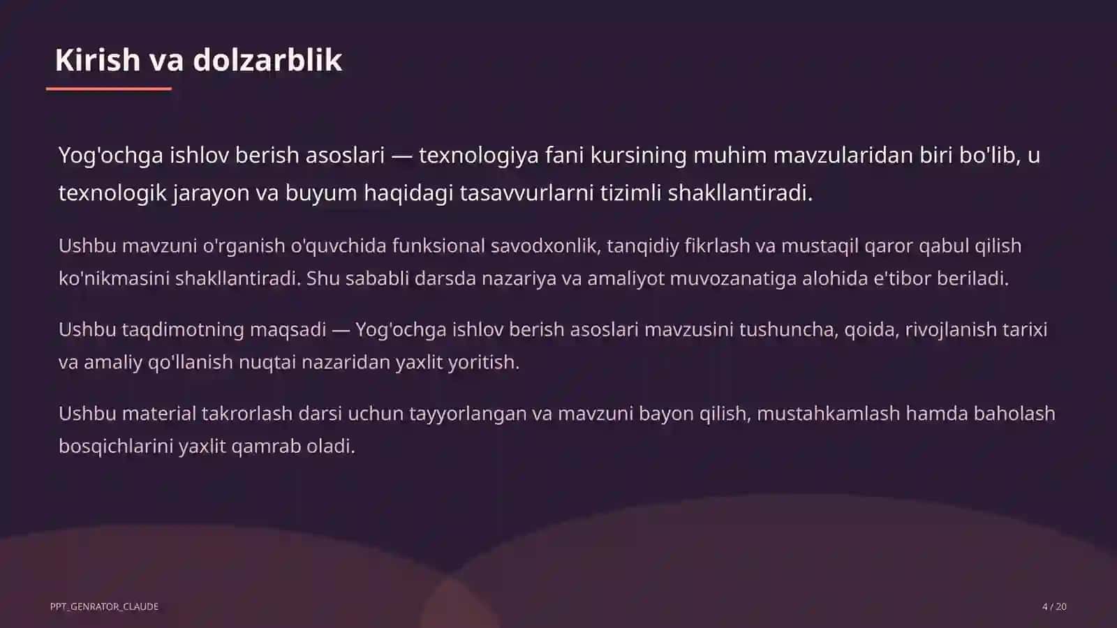 Yog'ochga ishlov berish asoslari (5-sinf) 4