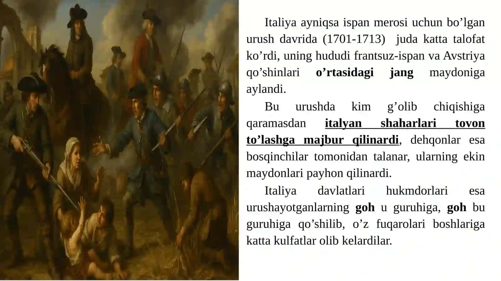 Italiya yangi davrda: tarixiy rivojlanishning asosiy voqealari va jarayonlari 4