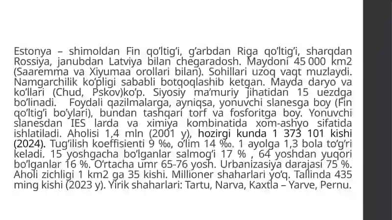 Boltiq bo’yi davlatlarining iqtisodiy taqoslash 4