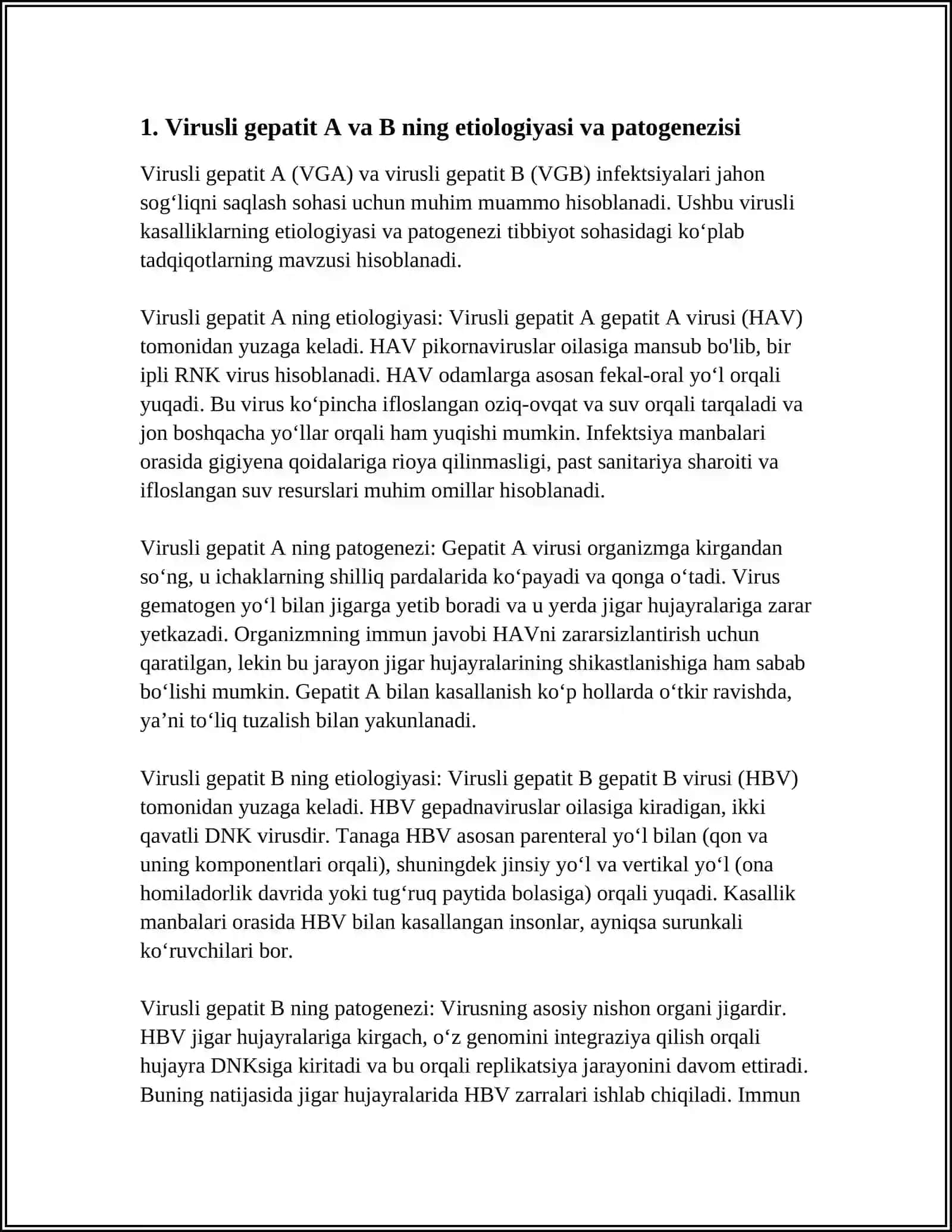 VIRUSLI GEPATITLAR A B INFEKSIYASI VA SOĞLIQNI SAQLASH 4