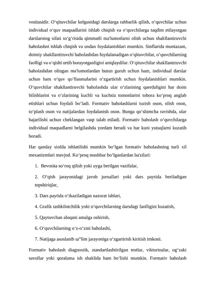 PEDAGOGIK BAHOLASHNI AMALGA OSHIRISH JARAYONI 4