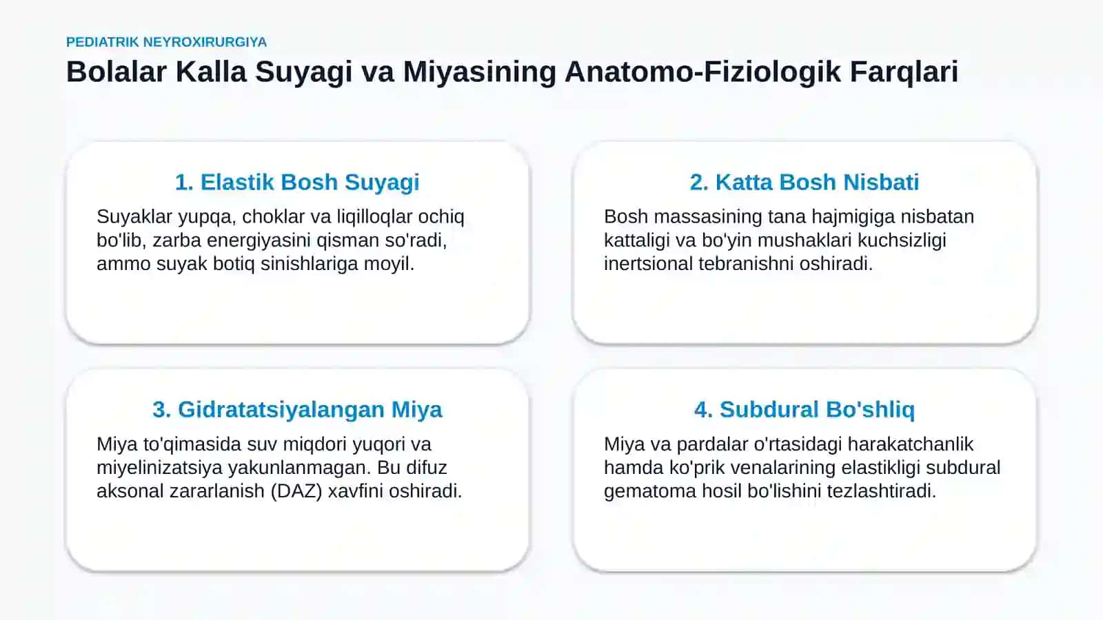 Bolalarda bosh miya jarohatlarining o‘ziga xos xususiyatlari — 15 slayd 4