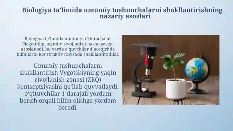 Biologiya oʻqitishda umum biologik tushunchalarni tarkib topishi 4