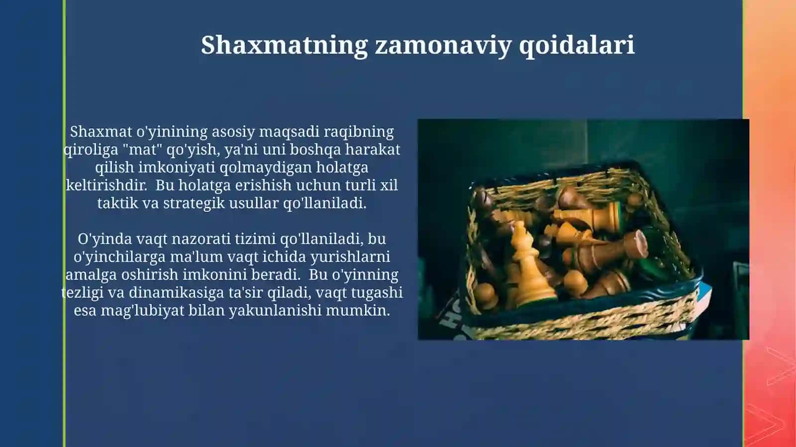 Shaxmat oʻyinini kelib chiqish tarixi va oʻyin qoidalari 4