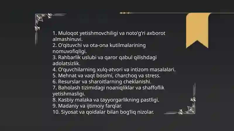 Pedagogik nizolar va ularni bartaraf etish tehnologiyasi 4
