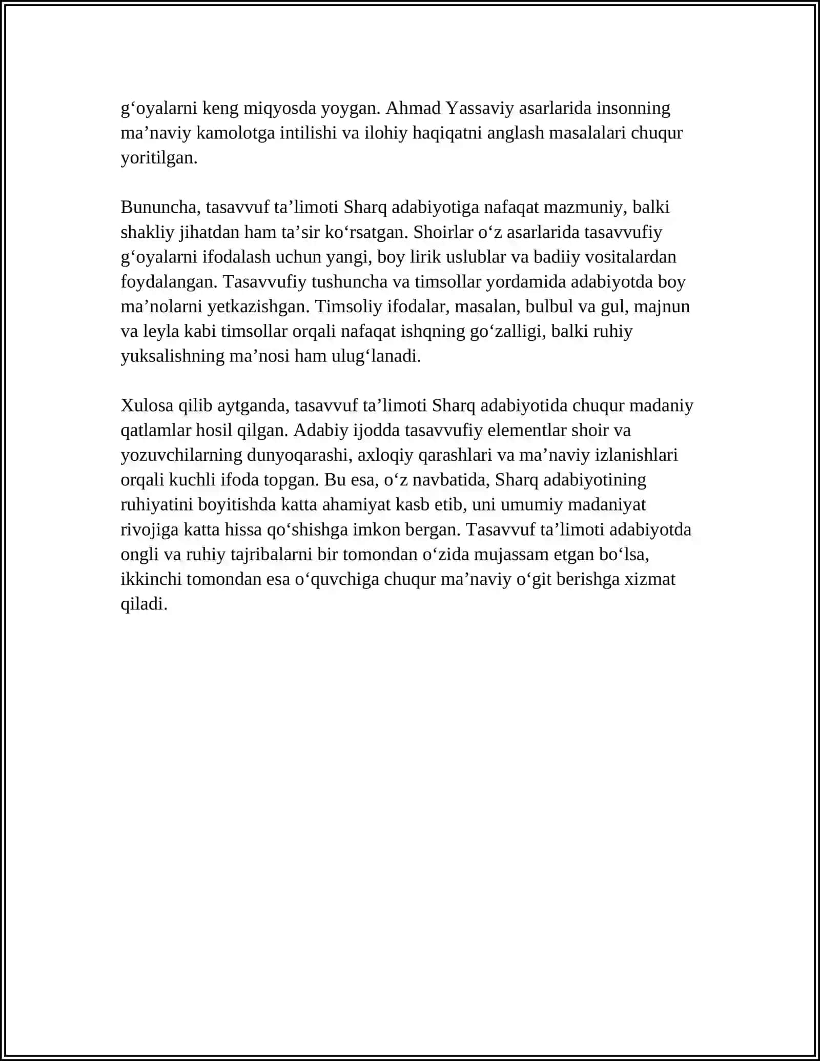 TASAVVUF TA’LIMOTINING SHARQ MADANIYATIGA TA’SIRI 4