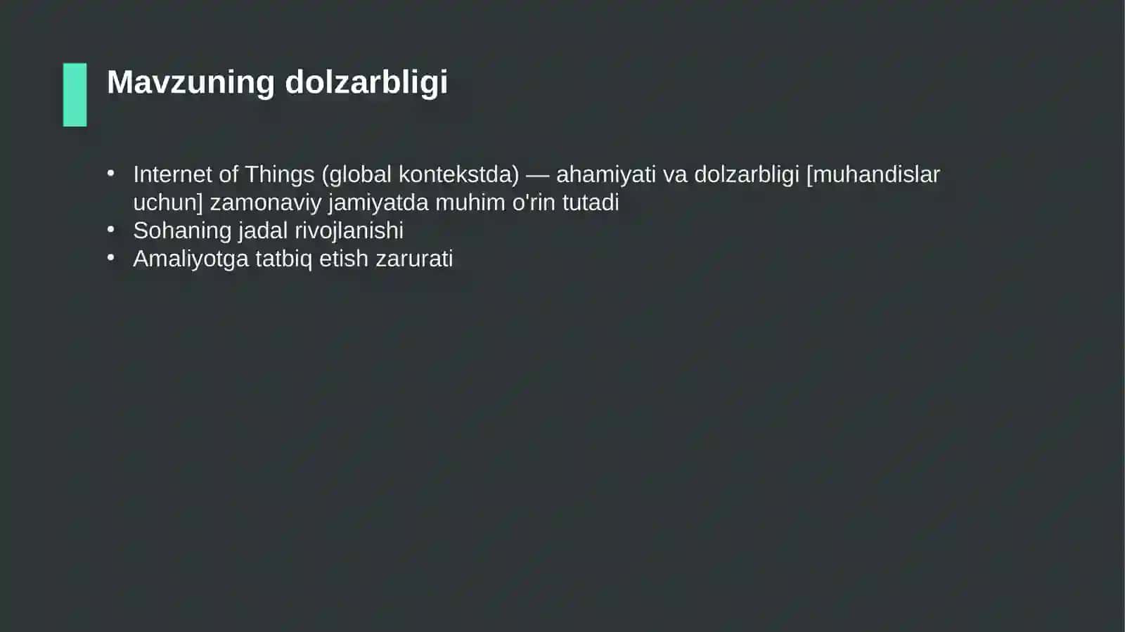 Internet of Things (global kontekstda) — ahamiyati va dolzarbligi [muhandislar uchun] 4