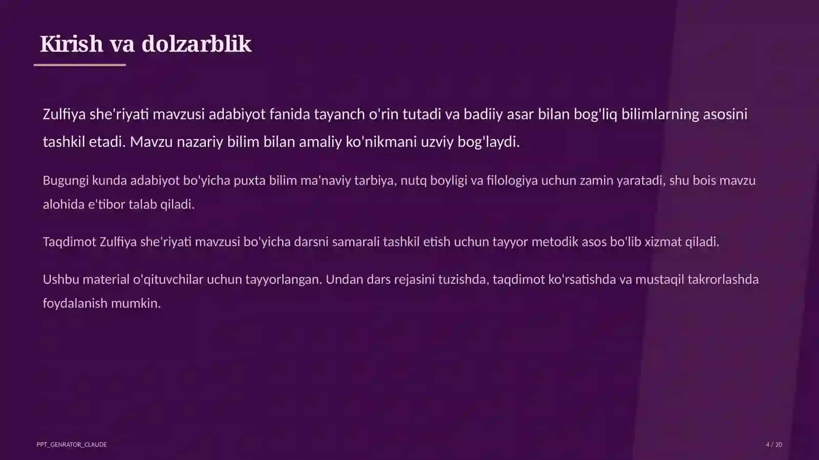 Zulfiya she'riyati (6-sinf) 4
