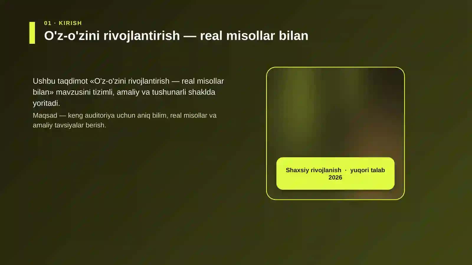 O'z-o'zini rivojlantirish 4