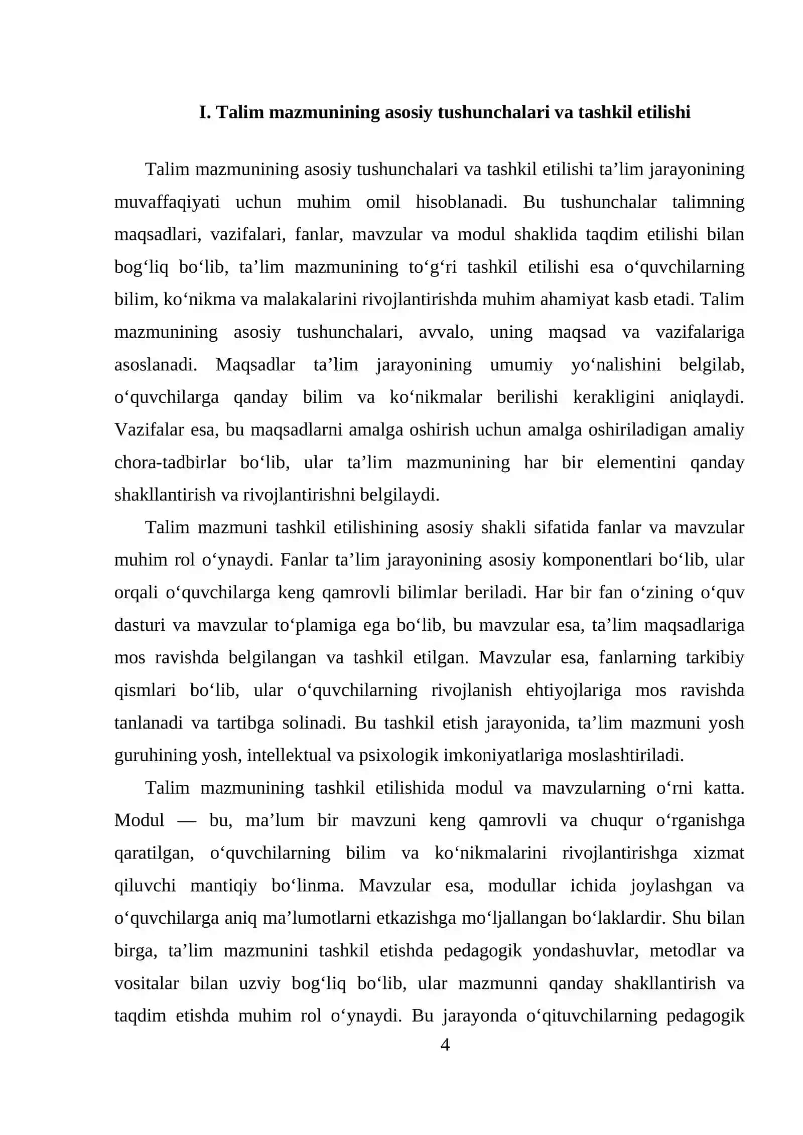 TA’LIM MAZMUNI. TA’LIM METODLARI VA VOSITALARI 4