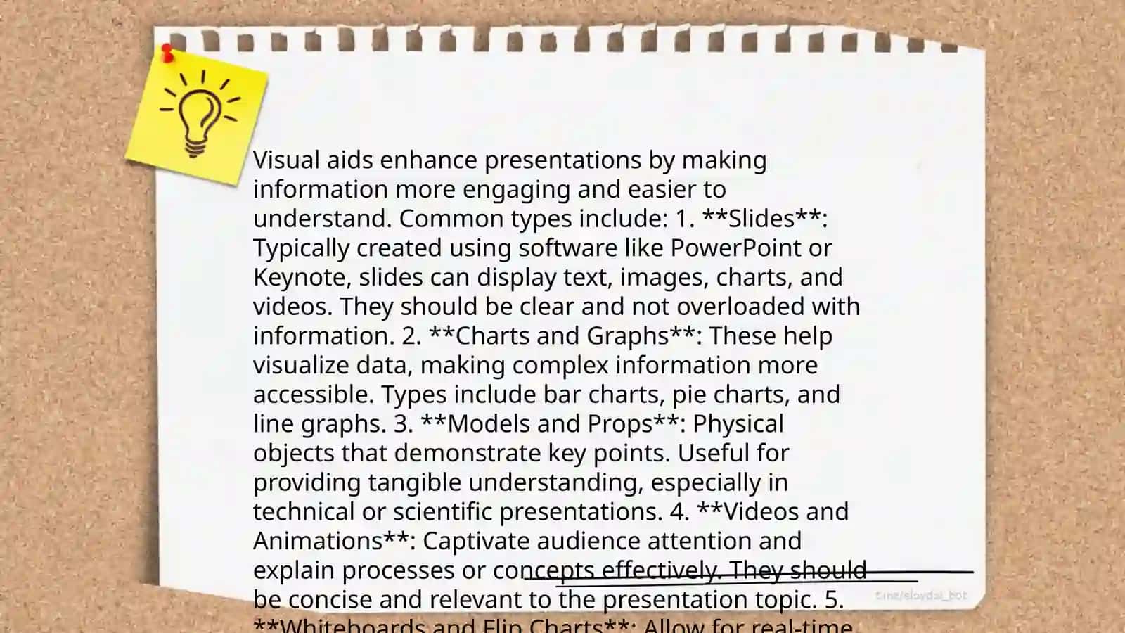 Using visuals during your speech 4