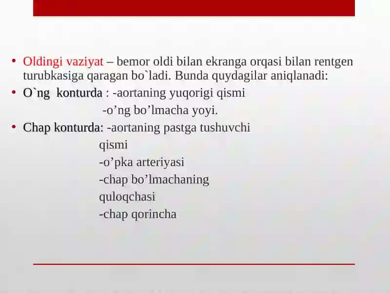 Yurak va yirik qon tomirlar kasalliklarining kompleks nur diagnostikasi 4