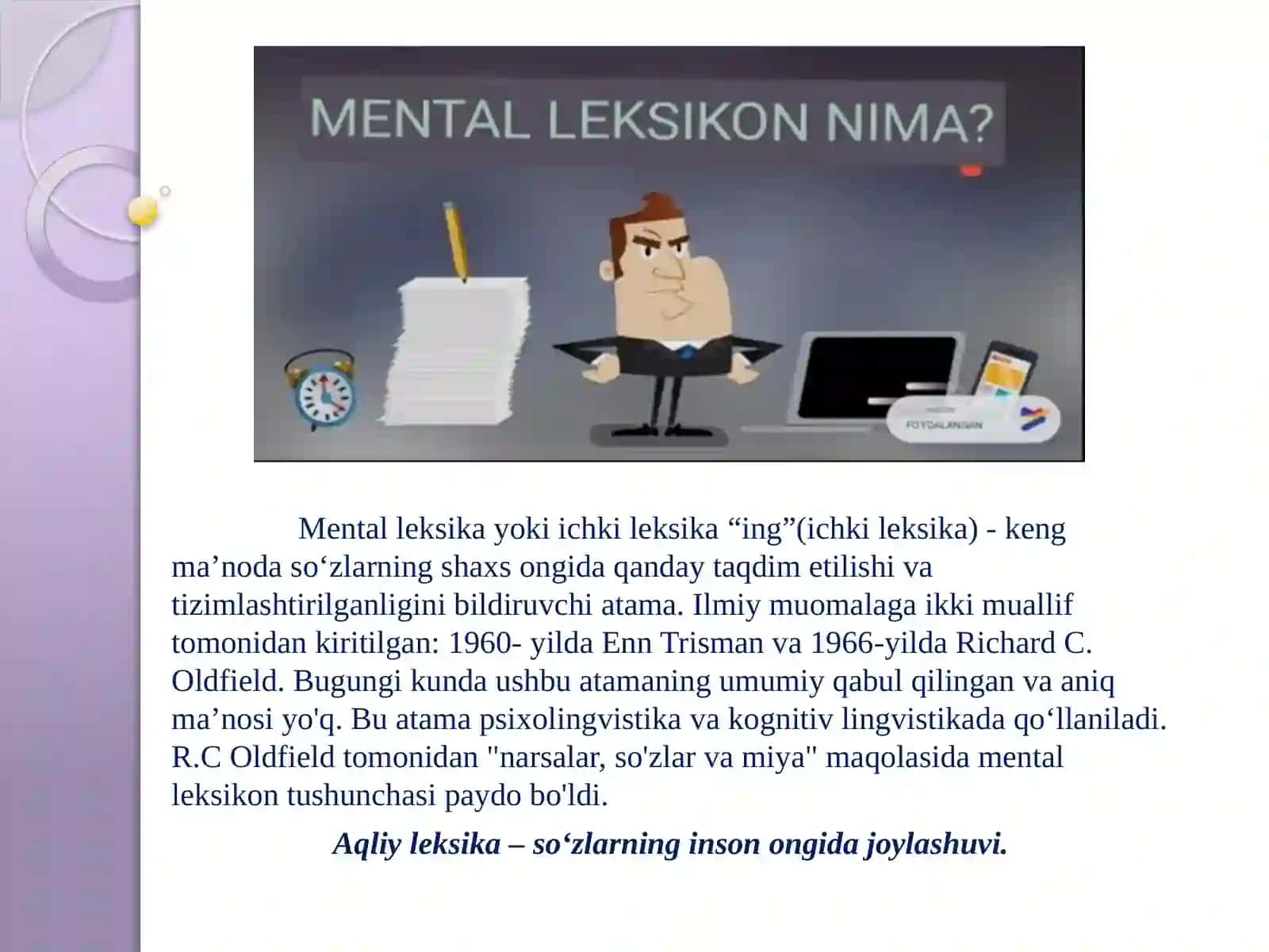 MENTAL LEKSIKON TUSHUNCHASI 4