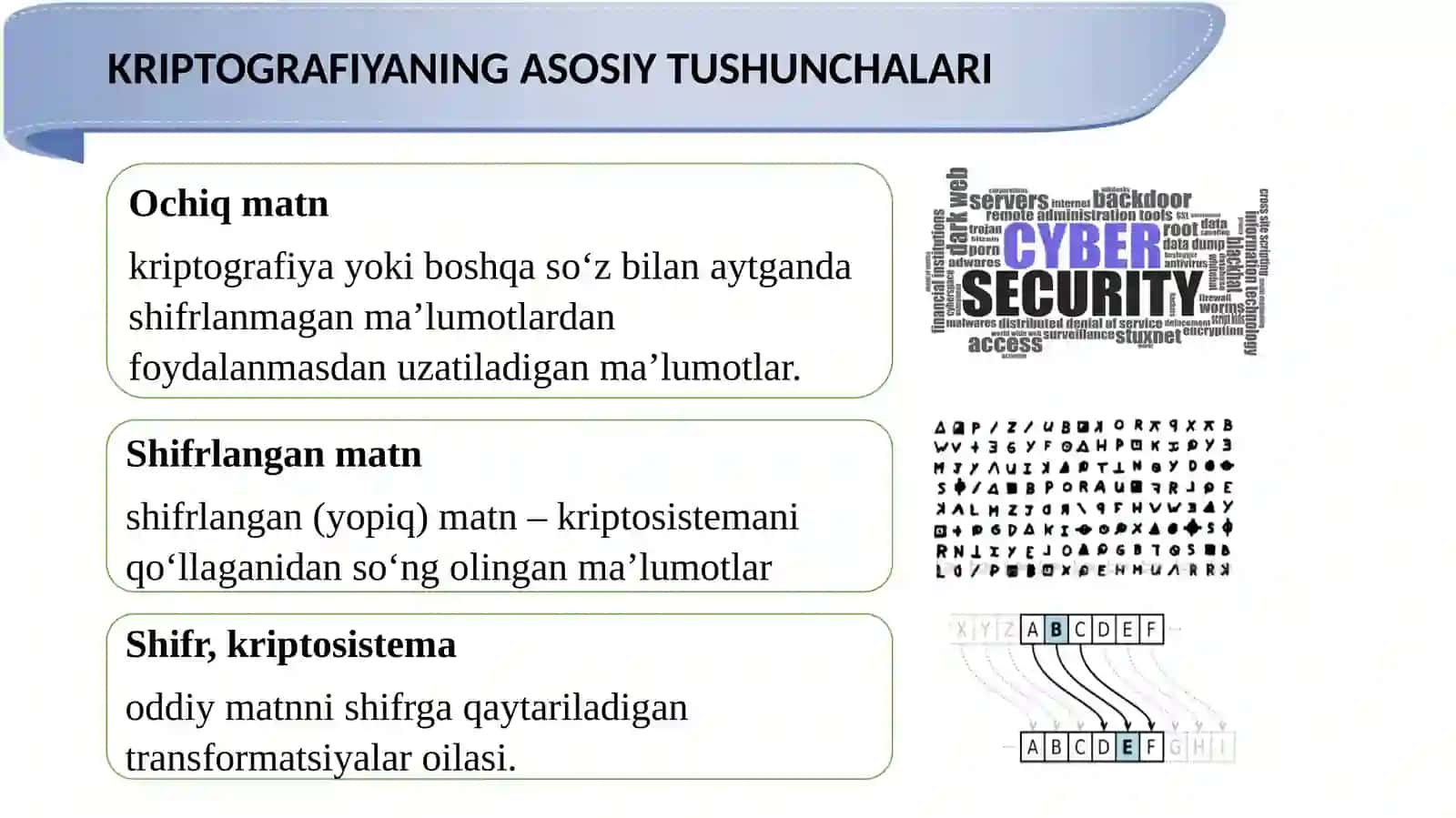 Kriptografiyaning asosiy tushunchalari 4