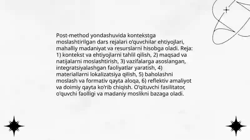 Post-method davrida o‘qituvchi vakolati va professional tanlovlari 4
