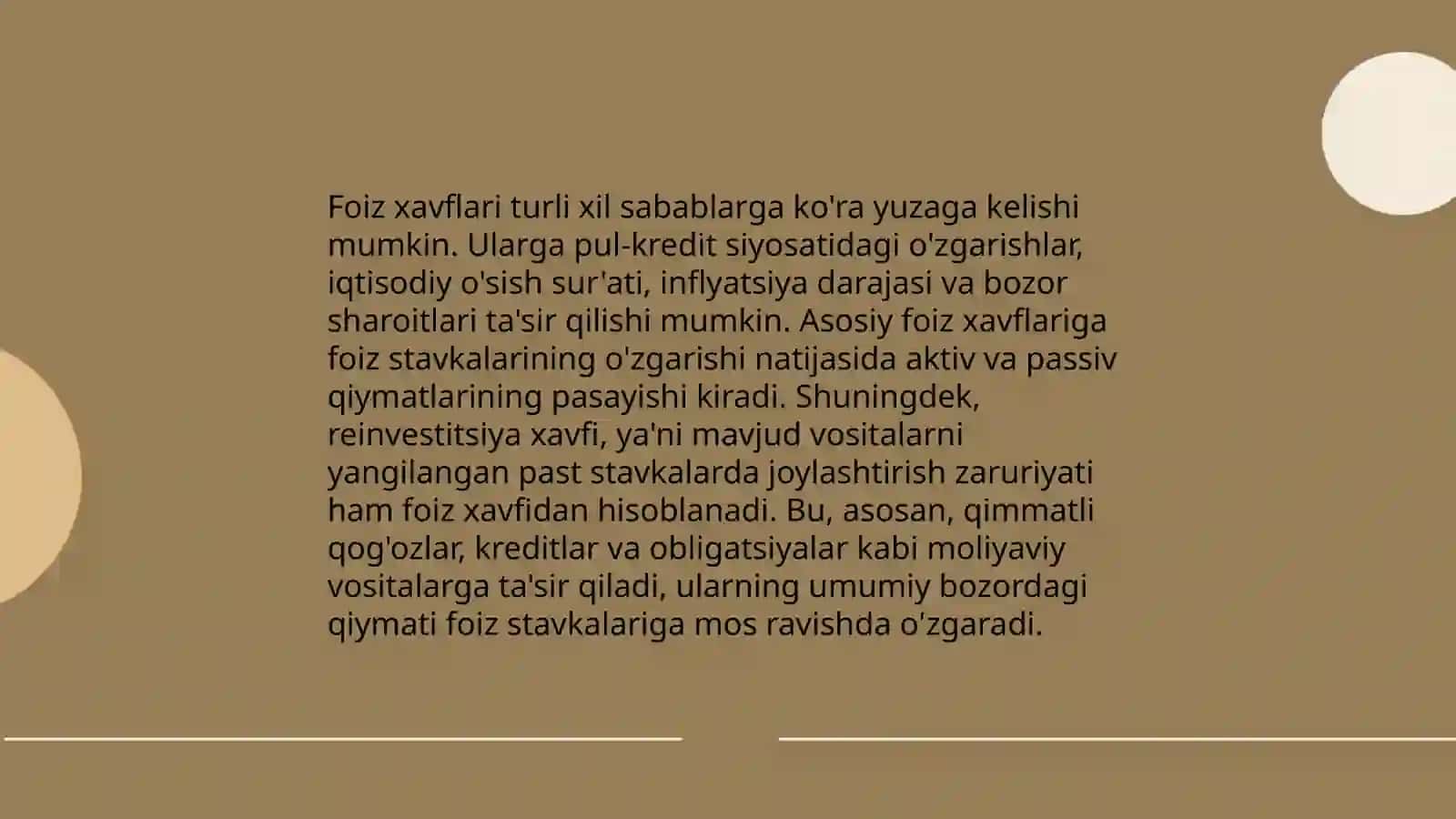 Foiz risklarining iqtisodiy mohiyati 4