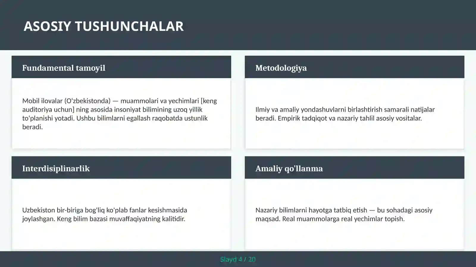 MOBIL ILOVALAR (O'ZBEKISTONDA) — MUAMMOLARI VA YECHIMLARI [KENG AUDITORIYA UCHUN] 4