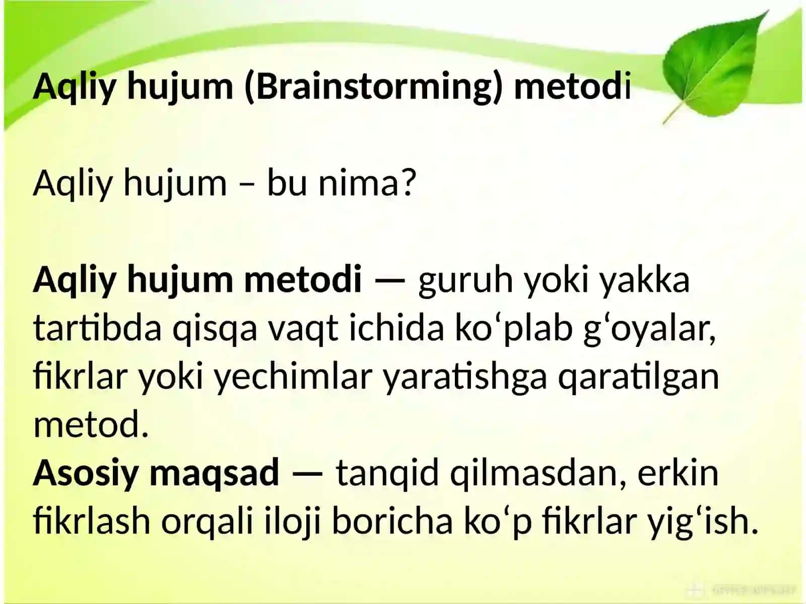 Aqliyhujummetodi 4