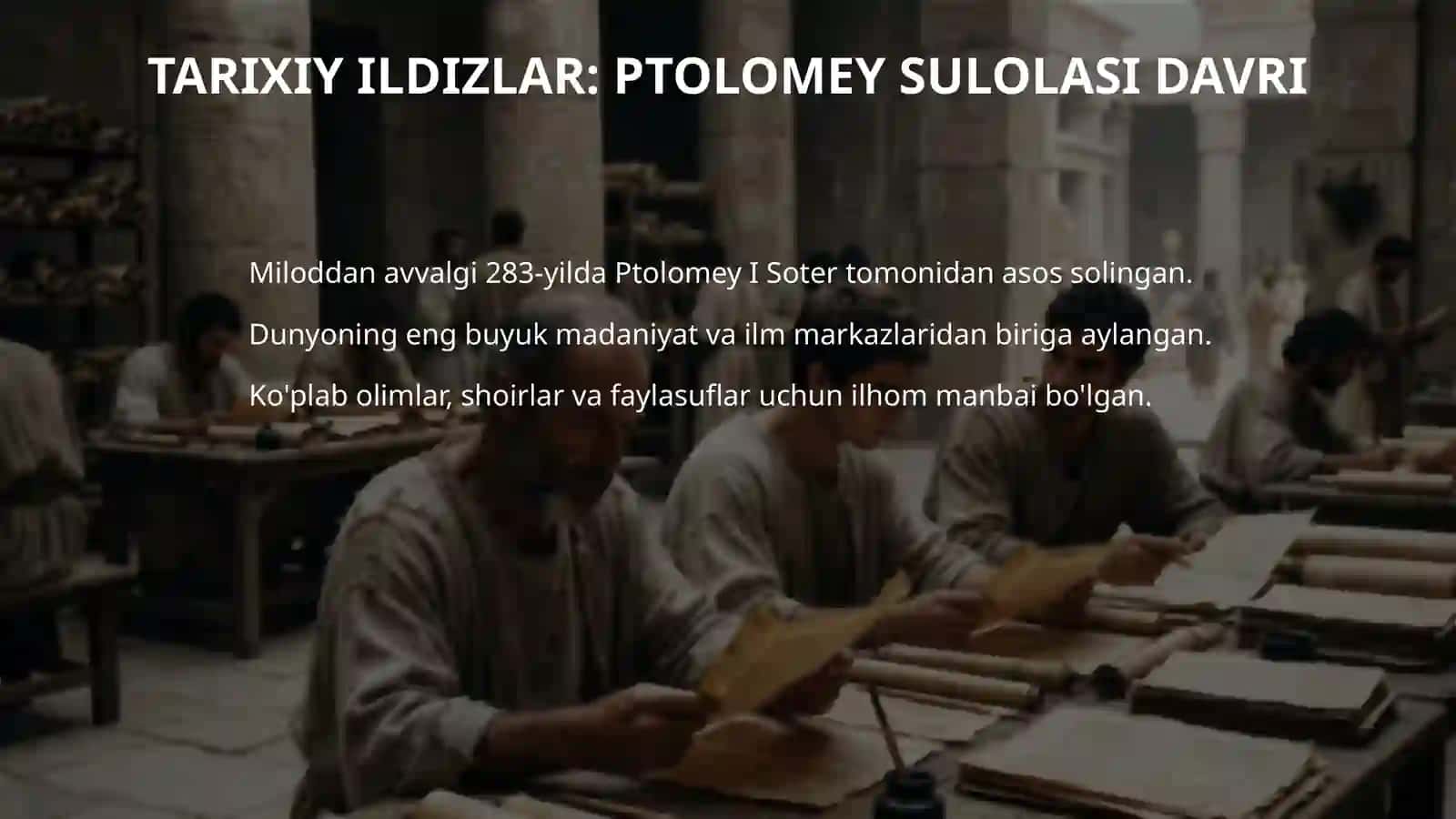 Misirdagi iskandariya kutubhonasi 4