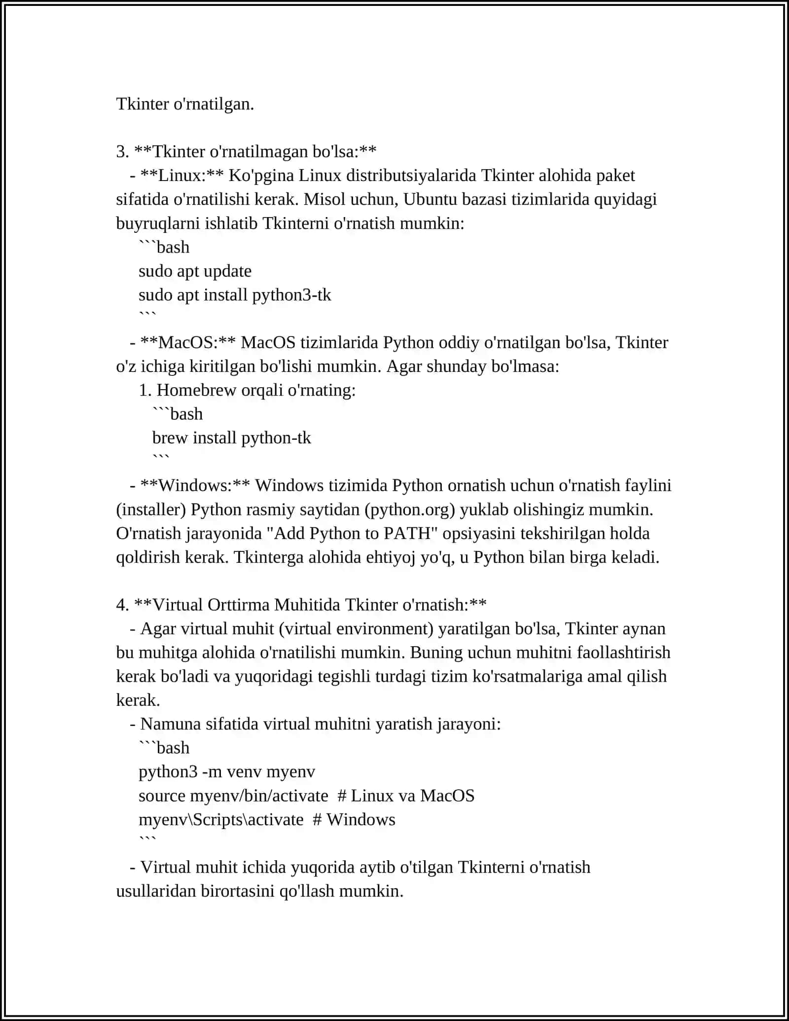 PYTHON DASTURLASH TILIDA TKINTER GUIDA ISHLASH 4
