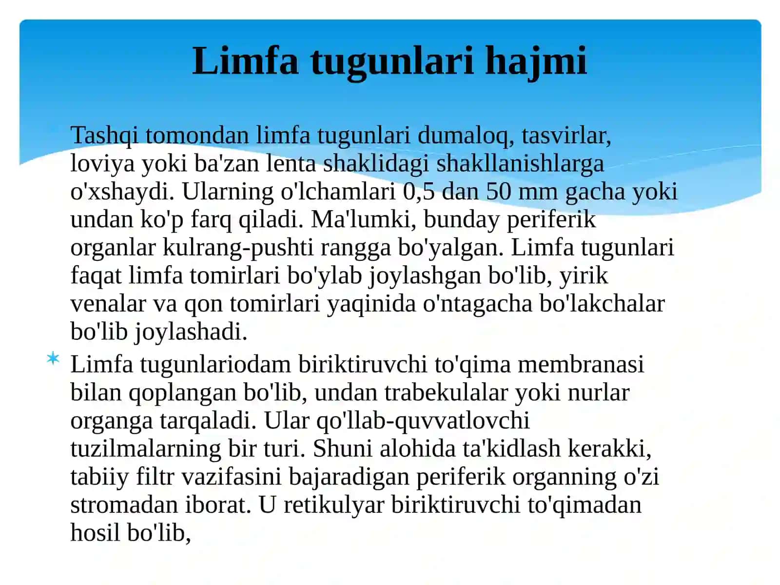 TTATFDAVOLASH ISHI-1 FAKULTETI101-B GURUH TALABASI XAMROYEVA GULXAYONING GISTOLOGIYA FANIDAN MUSTAQIL ISHI 4