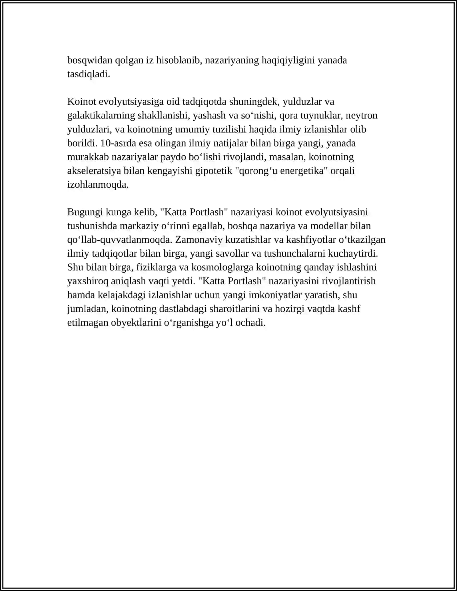 KOINOT EVOLYUTSIYASI VA "KATTA PORTLASH" NAZARIYASI 4
